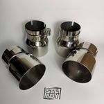 Stainless Steel Chrome Exhaust Tips For BMW M2 M3 M4 M5 F87 F80 F82 70MM