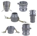 ALUMINIUM CAMLOCK COUPLING, FEMALE, MALE, HOSE TAIL - TYPE A - F CAM & GROOVE 