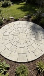  3.46M BUFF  ROTUNDA CIRCLE PAVING PATIO SLABS STONES   (DELIVERY  EXCEPTIONS)
