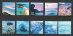 JAPAN 2021 GREETINGS NATURAL LANDSCAPES 84 YEN COMP. SET OF 10 STAMPS FINE USED