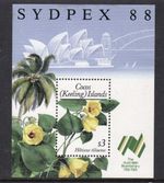 1988 Cocos (Keeling) Islands Sydpex 88 Flowers Mini-sheet MNH