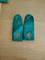 Pair of Vintage Rover Scout Epaulettes In Green. Good Used Condition