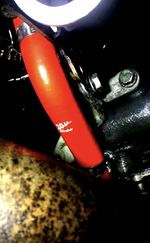 FIAT COUPE 20 VALVE TURBO OIL RETURN PIPE 1996-2000 46469677 RED