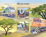 AFRICAN TRAINS Africa Railway Locomotive Train MNH 2v-Stamp Sheet (2020 Liberia)