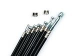 BGM Pro Black Cable Set Silk Liner for Vespa PX 150 P125 PX200 pre 1984