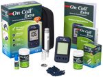 On Call Extra Blood Glucose Meter Starter Kit (incl. 10 Test Strips, 10... 