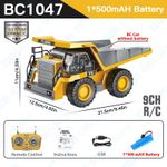 2.4G Remote Control Excavator Dump Truck RC Model Car Toy Professional Alloy Pla