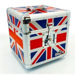 Gorilla LP 100 12" Vinyl Record Storage Box Flight Carry Case UNION JACK