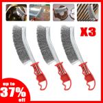 3X Heavy Duty Hand Wire Brush Stainless Steel Bristles Rust Paint Removal Tool