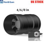 Hon&Guan 3/4/6/8 in Inline Extraction Fan Exhaust Duct Fan with Speed Controller