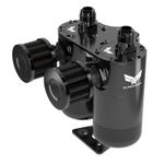 Superforma Universal Oil Catch Can Stand Mount Twin Breather Filter