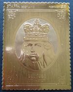 Staffa 1977 George I 23k gold foil MNH stamp