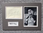 Will Hay..... Mounted Photo & Autograph