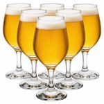 6 Craft Beer Glasses Stemmed Tulip Pint IPA Ale Stout Lager Chalice Home Pub Bar