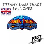 16 Inch Dragonfly Tiffany Style Handcrafted Art Stained Glass Lamp Shade Only