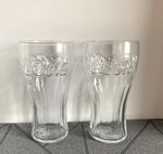 Coca Cola Glasses Clear 16oz x 2