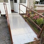 Modular/Permanent Metal Access Ramp with Handrails, Anti-Slip