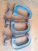 Record 3" G Clamps, Quantity 3