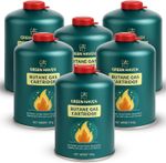 Green Haven C500 Camping Gas Canisters 6 Pack | EN417 Screw-On Gas Cartridges UK