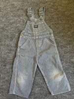 Vintage 60s 70s Kids Osh Kosh Overalls B’gosh Vestback Union Made Pin Stripe USA