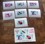 Fujeira Grenoble 1968 ** Mi.214-220 b in Block Form + Block 9