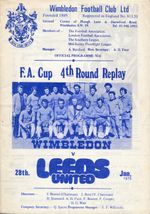 WIMBLEDON v Leeds United (POSTPONED FA Cup Replay @ Plough Lane 28.01) 1974/1975