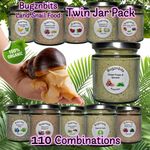Bugznbits TWIN JAR  Pack Snail Food Organic Seed & Grain Snail Mix, Pick  2 Jars