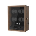 Classic Automatic 8 Watch Winder with 4 Extra Display Storage Box Blue LED Light