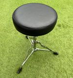 Gear4music JUNIOR Drum Stool | Chrome on Steel | Adjustable height | Padded seat