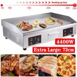 73cm Commercial Electric Griddle Countertop Large Hot Plate Bacon Grill Kitchen