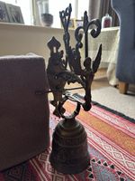 Vintage Wall Mounted Brass Bell Angel Bird Monastery Door Bell Ornate Decorative