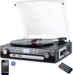 Bluetooth Record Player Turntable with Speakers Stereo LP Vinyl to MP3 Converter