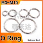 Stainless Steel O Ring Welded Buckles Webbing Heavy Duty Metal Round Rings