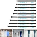 Telescopic Net Voile Tension Curtain Rail Pole Rod Rods Extendable Spring Loaded
