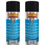 Hycote Gloss Black Fast Drying Aerosol Spray Paint 400mL Perfect Finish x2