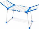 Foldable Clothes Drying Rack – Portable Laundry Airer with Sock Holder, Thickene