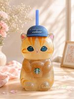 Starbucks x Mofusand New Singapore Exclusive Collection Tabby Cat Glass Cup