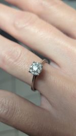 Effy 14k White Gold Round Diamond Solitaire Prong Engagement Ring Size 6