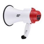 Handheld Long Range Megaphone GT Gear GTG-MP15W 30W Battery Powered PA Bullhorn