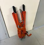 Orange Folding Patient Stretcher/Backboard with Straps & Handles Emergency