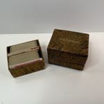 Early 20th Century Gilt Tooled Leather Cased Double Deck Patience Cards Set