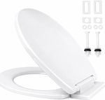 RAM Soft Close Toilet Seat White Quick Release Top Fix Adjustable Hinges Oval
