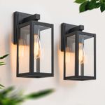 FTL Outdoor Lantern Wall Lights E27 Wall Lantern Porch Light  IP44 Matte, 2Pack