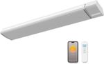 1800W Electric Infrared Heater Wall/Ceiling Mount WiFi Remote Thermostat White