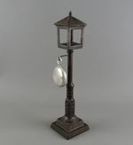 E.G. Zimmermann Cast Iron Lamp Post Pocket Watch Stand Holder Night Light 19th C