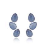 Blue Chalcedony 925 Sterling Silver Gemstone Dangle Earrings Womens Jewelry