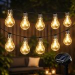Solar String Lights 10 LED Warm White Outdoor Garden 3.8M Fairy Lights Bulbs