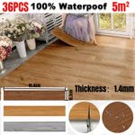 36pcs 5m² Floor Planks Tiles Self Adhesive Wood Effect PVC Vinyl Flooring Plank