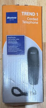 Binatone Trend 1 Corded Standard or Wall Hang Home Telephone c/w warranty boxed