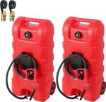 57L Fuel Caddy w/Wheels, Pump & Hose for Gas/Diesel